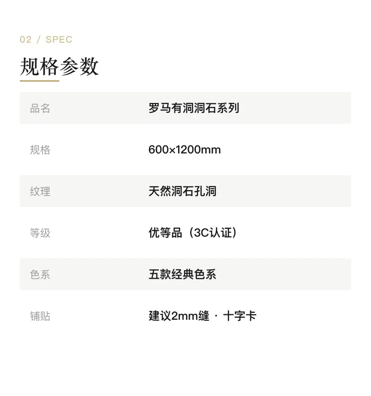 罗马有洞洞石系列瓷砖 — 2