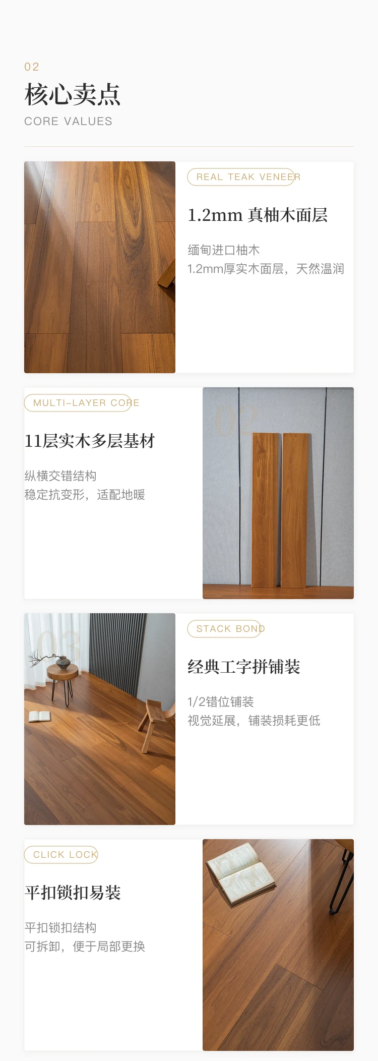 缅甸柚木多层实木工字拼 — 3